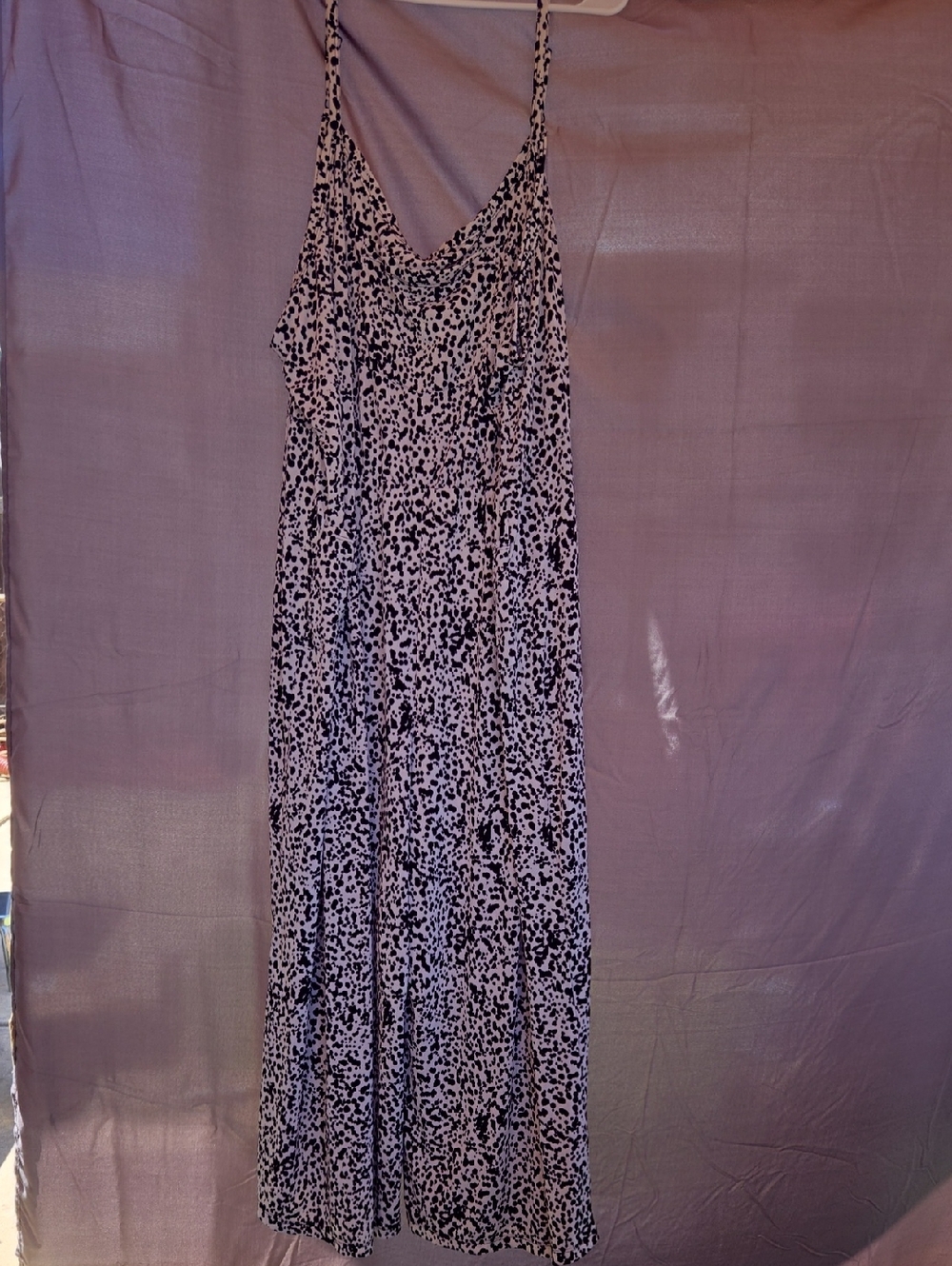 LuLaRoe Black and White Spotted Leoyla Romper
